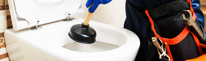 plumber drain cleaning toilet